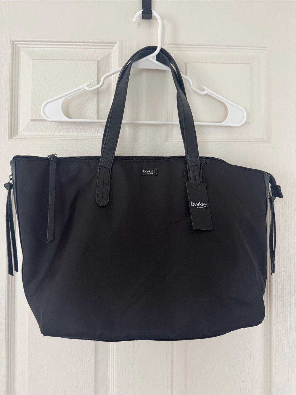 Botkier Black Nylon Tote with Leather Handles